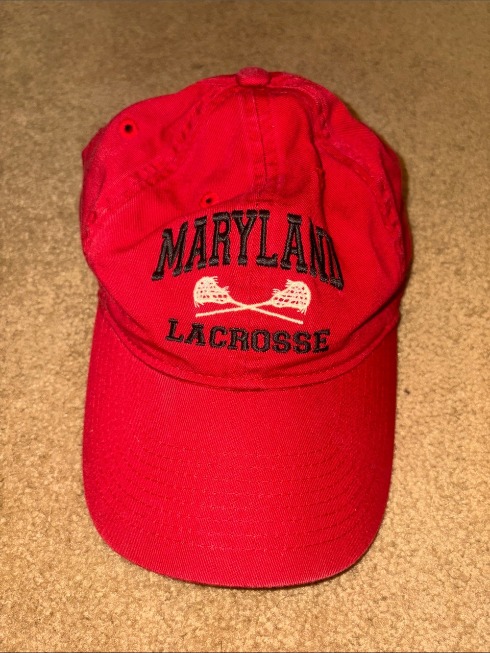 Legacy Red Maryland Lacrosse Embroidered Cap